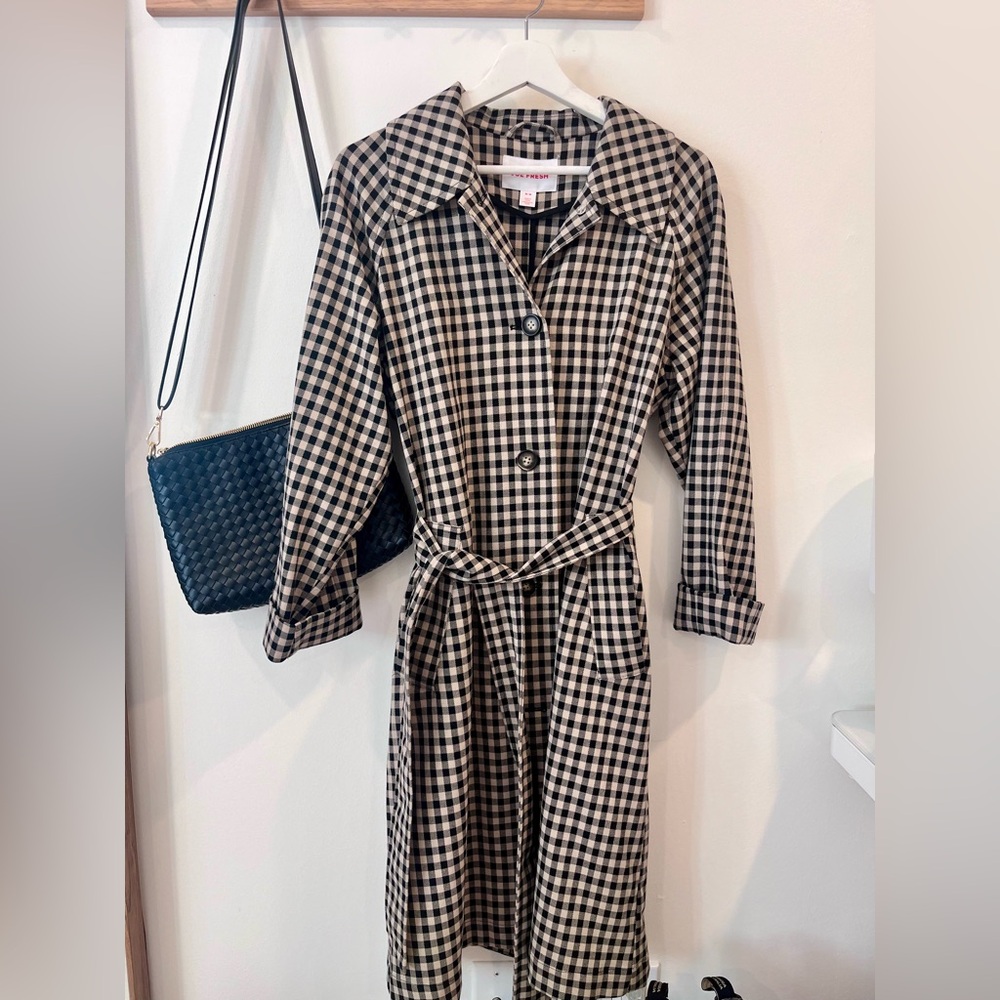Joe Fresh Black & Cream Trenchcoat